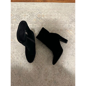 Women's Lauren Ralph Lauren Black Velvet Ankle Boots Booties US 8